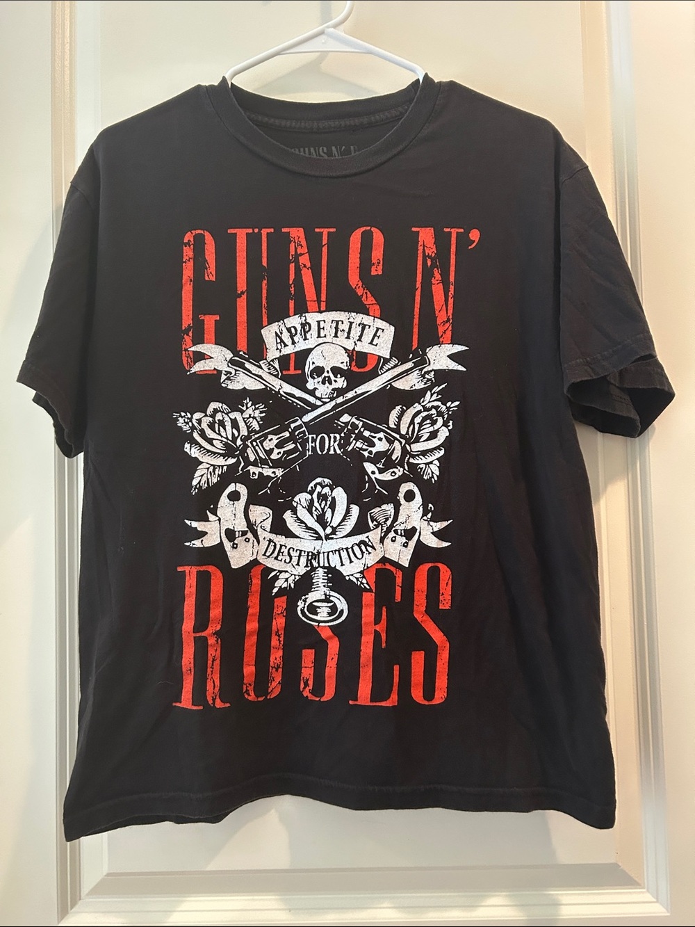 Guns N’ Roses Black Graphic Tee - Appetite for Destruction short sleeve size XL